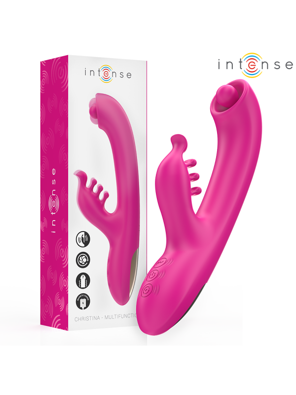 INTENSE - CHRISTINA VIBRATEUR LAPIN MULTIFONCTION 22,5 CM ROSE