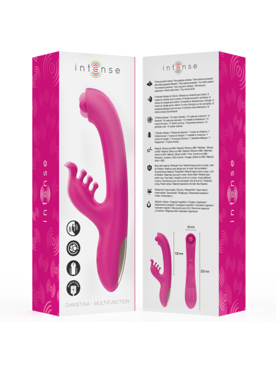 INTENSE - CHRISTINA VIBRATEUR LAPIN MULTIFONCTION 22,5 CM ROSE