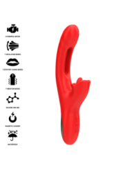 INTENSE - JESSICA VIBRATEUR MULTIFONCTION STIMULATION CLITORIS 24,8 CM ROUGE