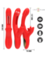 INTENSE - JESSICA VIBRATEUR MULTIFONCTION STIMULATION CLITORIS 24,8 CM ROUGE