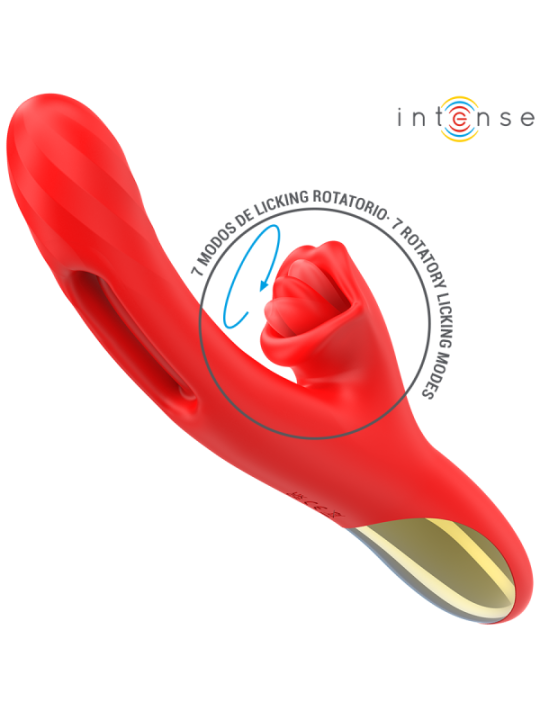 INTENSE - JESSICA VIBRATEUR MULTIFONCTION STIMULATION CLITORIS 24,8 CM ROUGE