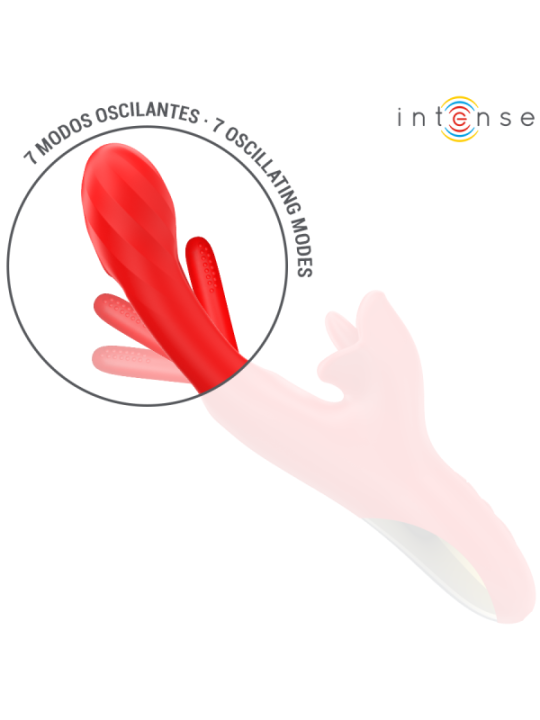 INTENSE - JESSICA VIBRATEUR MULTIFONCTION STIMULATION CLITORIS 24,8 CM ROUGE