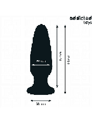 ADDICTED TOYS - PLUG ANAL AVEC BIJOU TAILLE S 8,8 CM