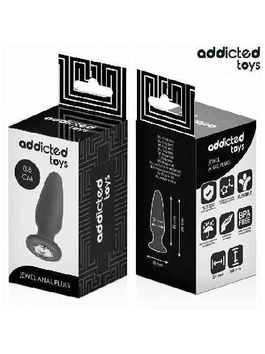 ADDICTED TOYS - PLUG ANAL AVEC BIJOU TAILLE S 8,8 CM