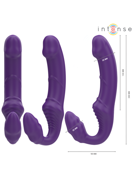 INTENSE - JILL DOUBLE VIBRATEUR 20 CM VIOLET TÉLÉCOMMANDE