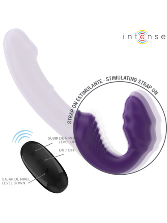 INTENSE - JILL DOUBLE VIBRATEUR 20 CM VIOLET TÉLÉCOMMANDE