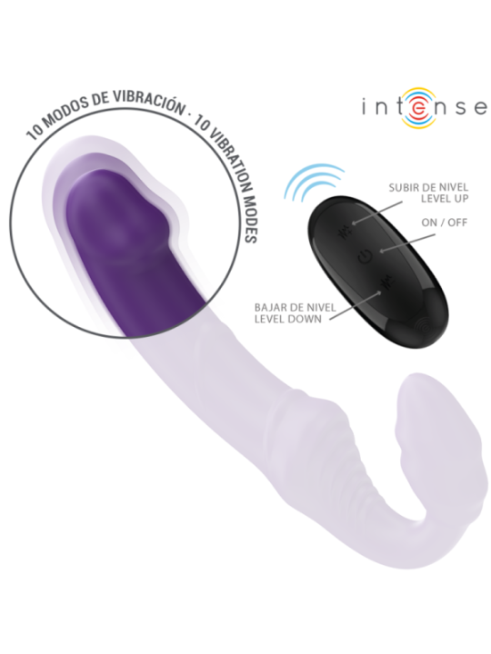 INTENSE - JILL DOUBLE VIBRATEUR 20 CM VIOLET TÉLÉCOMMANDE