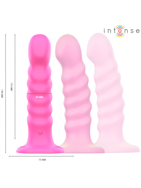 INTENSE - CINDY VIBRATEUR TAILLE L DESIGN SPIRALE 10 VIBRATIONS ROSE TÉLÉCOMMANDE