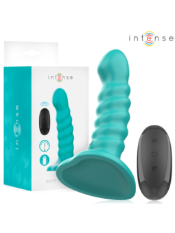 INTENSE - BUFFY VIBRATEUR TAILLE S DESIGN SPIRALE 10 VIBRATIONS TÉLÉCOMMANDE BLEUE