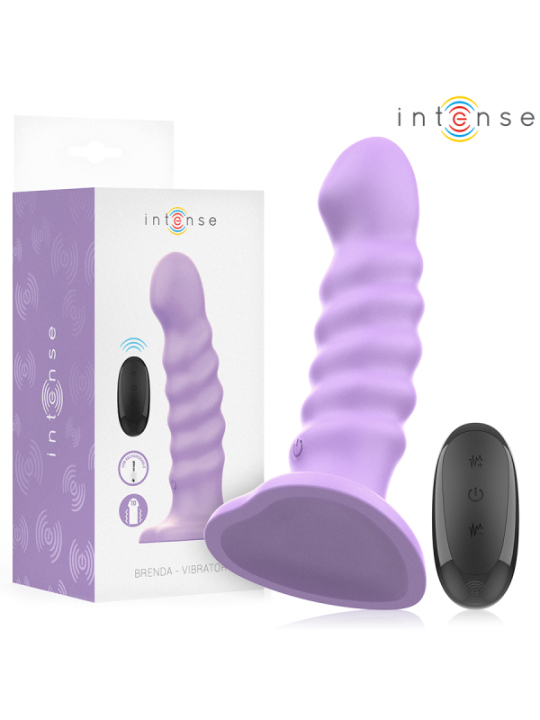 INTENSE - BRENDA VIBRATEUR TAILLE M DESIGN SPIRALE 10 VIBRATIONS VIOLET TÉLÉCOMMANDE