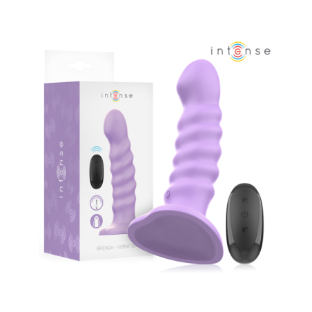 INTENSE - BRENDA VIBRATEUR TAILLE M DESIGN SPIRALE 10 VIBRATIONS VIOLET TÉLÉCOMMANDE