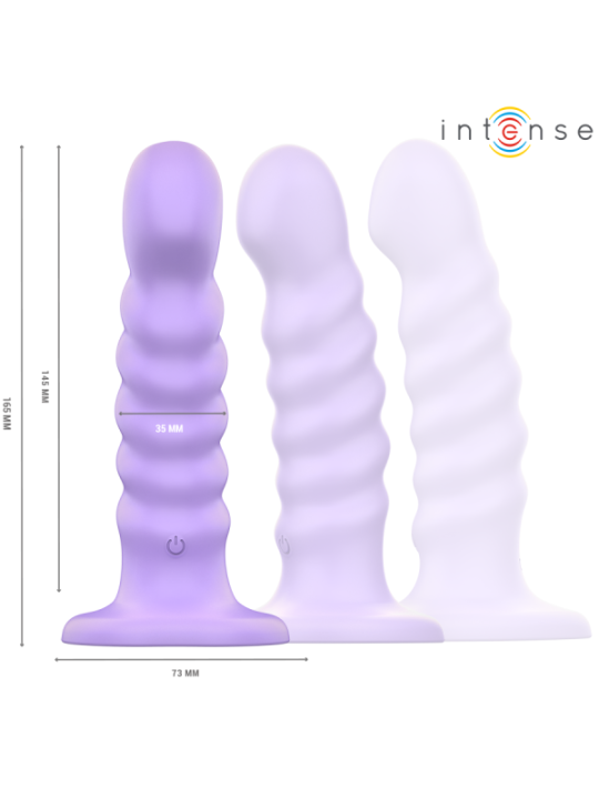 INTENSE - BRENDA VIBRATEUR TAILLE M DESIGN SPIRALE 10 VIBRATIONS VIOLET TÉLÉCOMMANDE