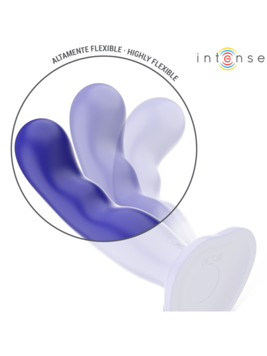 INTENSE - SHORTY VIBRATEUR AVEC VENTOUSE TÉLÉCOMMANDE BLEUE