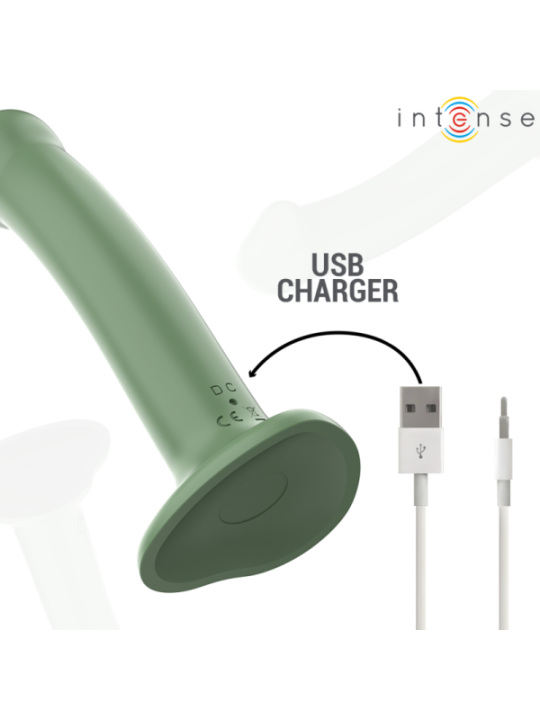 INTENSE - BECCA VIBRATEUR AVEC VENTOUSE 10 VIBRATIONS TÉLÉCOMMANDE VERTE