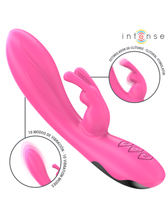 INTENSE - RANDALL VIBRATEUR RABBIT 10 VIBRATIONS ROSE