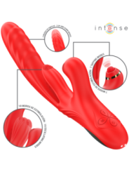 INTENSE - ROSALIA VIBRATEUR MULTIFONCTION 3 EN 1 ROUGE