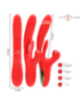 INTENSE - ROSALIA VIBRATEUR MULTIFONCTION 3 EN 1 ROUGE