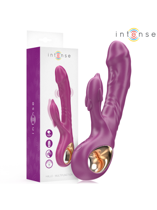 INTENSE - HALLE VIBRATEUR MULTIFONCTION AVEC LANGUE STIMULANTE DAUPHIN VIOLET