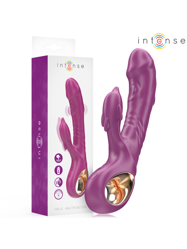 INTENSE - HALLE VIBRATEUR MULTIFONCTION AVEC LANGUE STIMULANTE DAUPHIN VIOLET