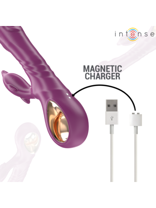 INTENSE - HALLE VIBRATEUR MULTIFONCTION AVEC LANGUE STIMULANTE DAUPHIN VIOLET
