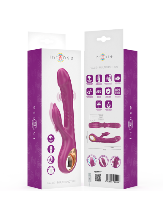 INTENSE - HALLE VIBRATEUR MULTIFONCTION AVEC LANGUE STIMULANTE DAUPHIN VIOLET