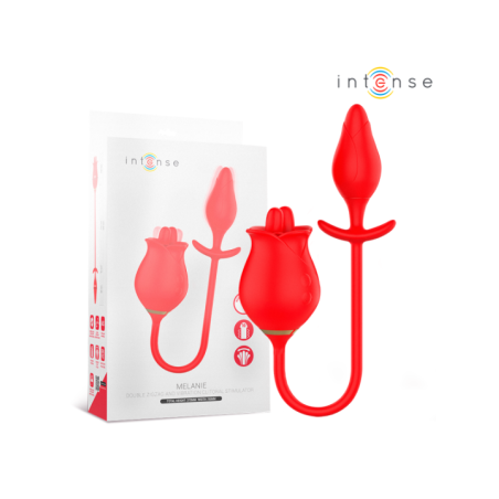 INTENSE - MELANIE DOUBLE STIMULATEUR DE CLITORIS AVEC LANGUE EN ZIGZAG