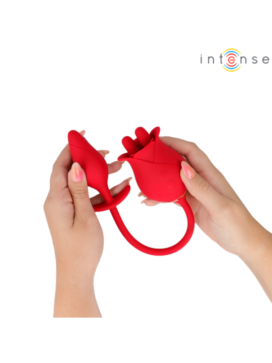 INTENSE - MELANIE DOUBLE STIMULATEUR DE CLITORIS AVEC LANGUE EN ZIGZAG