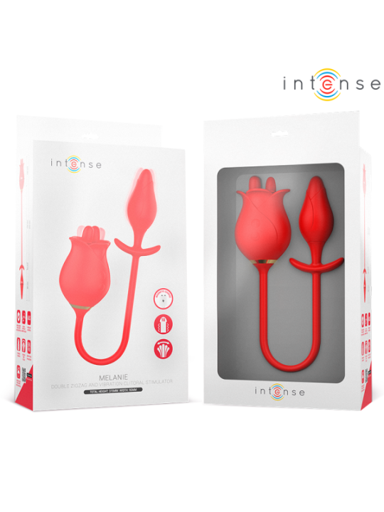 INTENSE - MELANIE DOUBLE STIMULATEUR DE CLITORIS AVEC LANGUE EN ZIGZAG