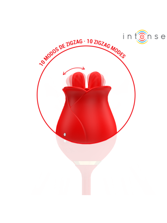 INTENSE - MELANIE DOUBLE STIMULATEUR DE CLITORIS AVEC LANGUE EN ZIGZAG