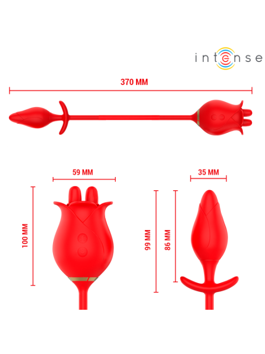 INTENSE - MELANIE DOUBLE STIMULATEUR DE CLITORIS AVEC LANGUE EN ZIGZAG