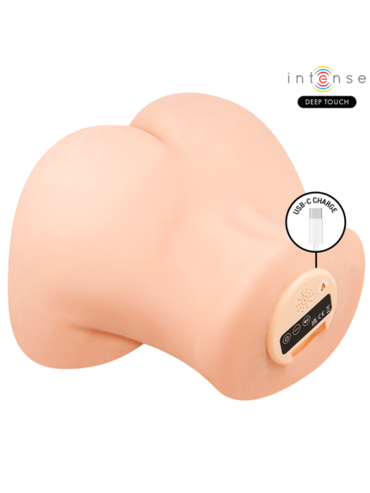 INTENSE DEEP TOUCH - MASTURBATEUR VAGINAL GINGER AVEC SUCCION, CHALEUR, VIBRATION ET EFFETS VOCAUX, TÉLÉCOMMANDE INCLUSE, 5,3 KG