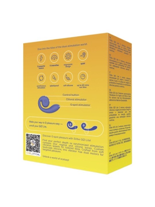 SNAIL VIBE - GIZI LITE VIBRATEUR VIOLET DOUBLE POINT G ET CLITORIAL