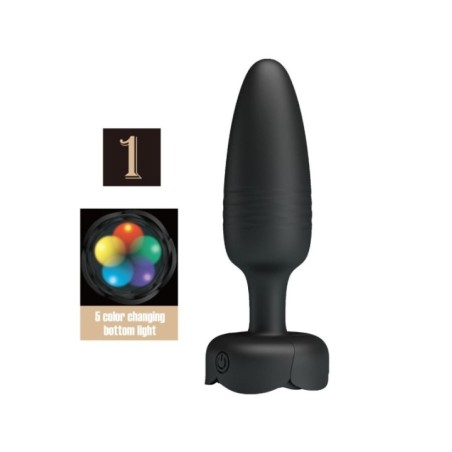 PRETTY LOVE - TARION PLUG ANAL AVEC LUMIÈRE LED NOIR 12,5 CM