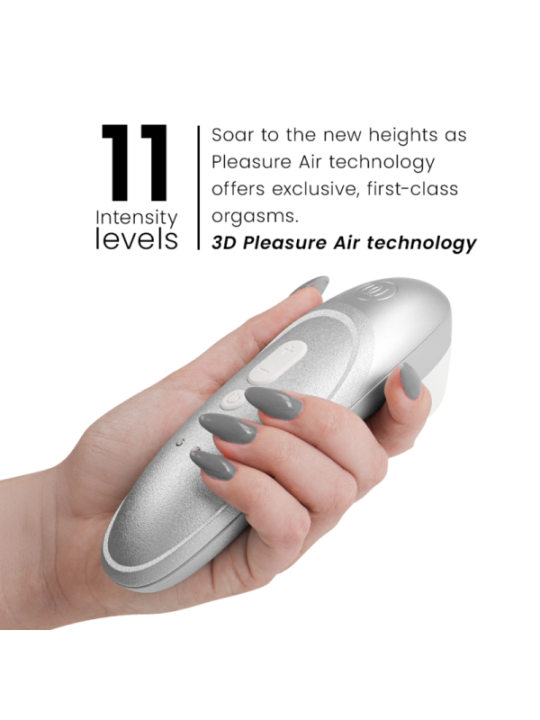 WOMANIZER - STIMULATEUR CLITORIAL VIBRANT PRO GRIS ARGENTÉ