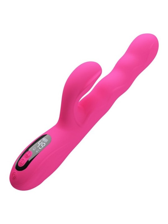 PRETTY LOVE - VIBRATEUR LAPIN MULTIFONCTION WINTERS AVEC AFFICHAGE LED ROSE