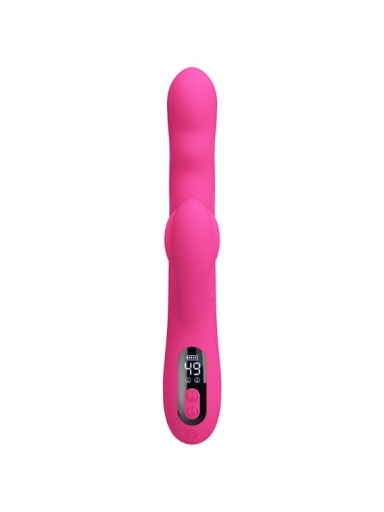 PRETTY LOVE - VIBRATEUR LAPIN MULTIFONCTION WINTERS AVEC AFFICHAGE LED ROSE