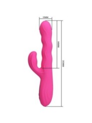 PRETTY LOVE - VIBRATEUR LAPIN MULTIFONCTION WINTERS AVEC AFFICHAGE LED ROSE