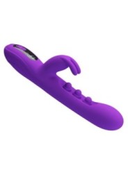 PRETTY LOVE - VIBRATEUR LAPIN SABIEN AVEC STIMULATION PAR TAPOTEMENTS ET LED VIOLETTE