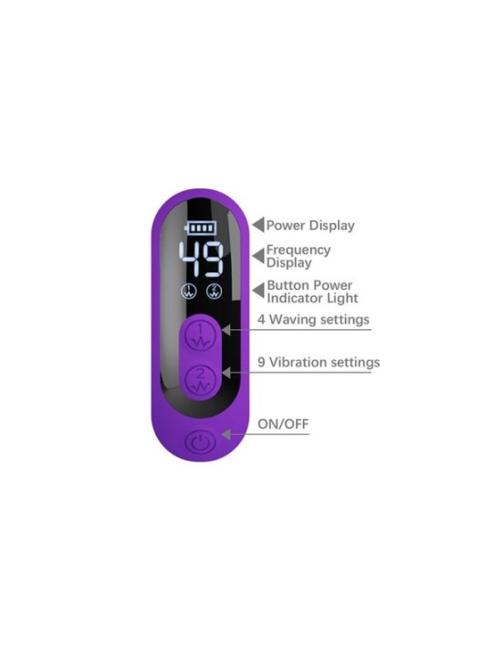 PRETTY LOVE - VIBRATEUR LAPIN SABIEN AVEC STIMULATION PAR TAPOTEMENTS ET LED VIOLETTE