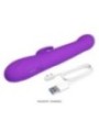 PRETTY LOVE - VIBRATEUR LAPIN SABIEN AVEC STIMULATION PAR TAPOTEMENTS ET LED VIOLETTE