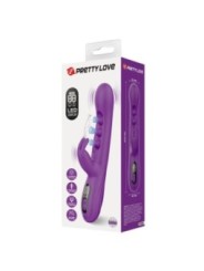 PRETTY LOVE - VIBRATEUR LAPIN SABIEN AVEC STIMULATION PAR TAPOTEMENTS ET LED VIOLETTE