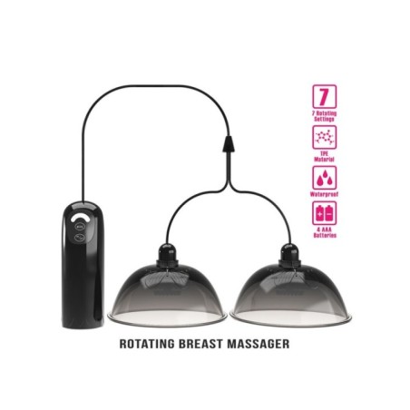 PRETTY LOVE - STIMULATEUR DE TÉTONS ROTATIF À SUCCION NOIR