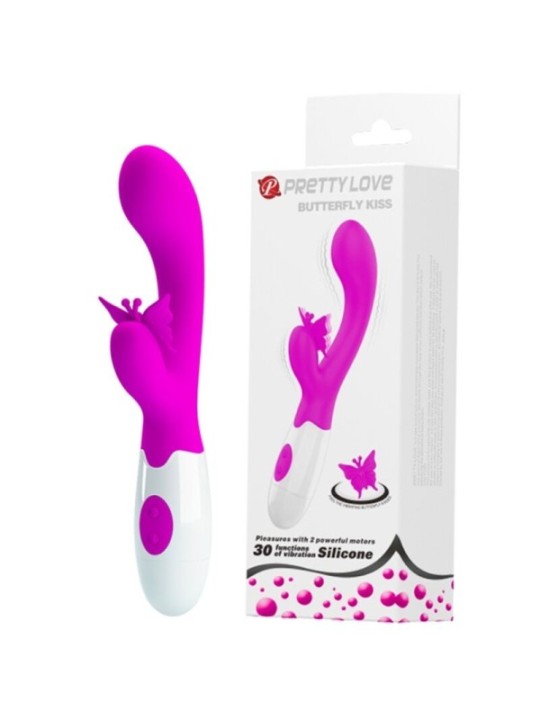 PRETTY LOVE - VIBRATEUR LAPIN VIOLET 30 FONCTIONS BAISER PAPILLON