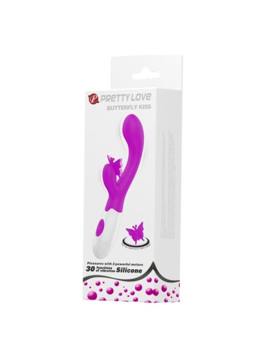PRETTY LOVE - VIBRATEUR LAPIN VIOLET 30 FONCTIONS BAISER PAPILLON