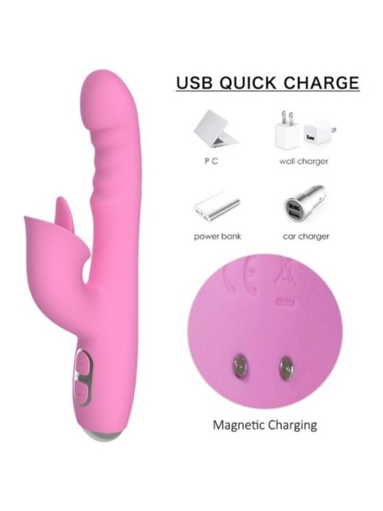 NALONE - T-MAY VIBRATEUR LAPIN MAGIC STICK ROSE
