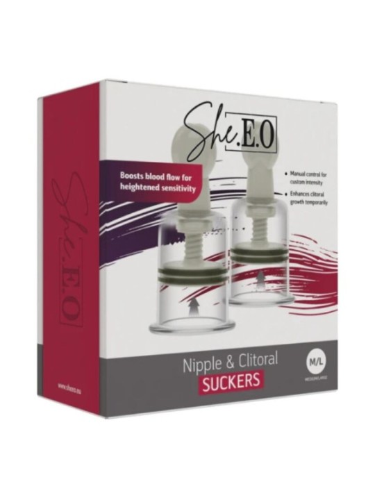 SHE.E.O - DISPOSITIFS DE SUCCION POUR MAMELONS ET CLITORIS M/L