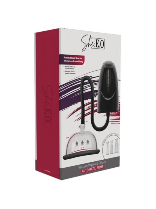 SHE.E.O - POMPE À VIDE AUTOMATIQUE POUR VAGIN ET CLITORIS NOIR