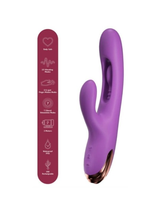 SHE.E.O - VIBRATEUR POINT G LAPIN AVEC MOUVEMENT NUMÉRIQUE VIOLET