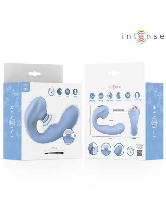 INTENSE - GINA STIMULATEUR CLITORIAL MULTIFONCTIONNEL BLEU