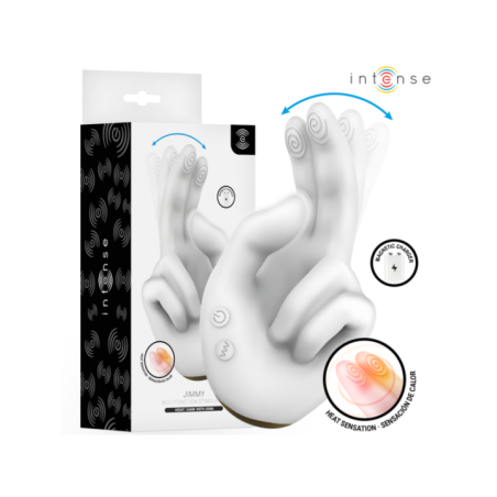 INTENSE - JIMMY STIMULATEUR MULTIFONCTION EN FORME DE MAIN AVEC VIBRATION ET CHALEUR